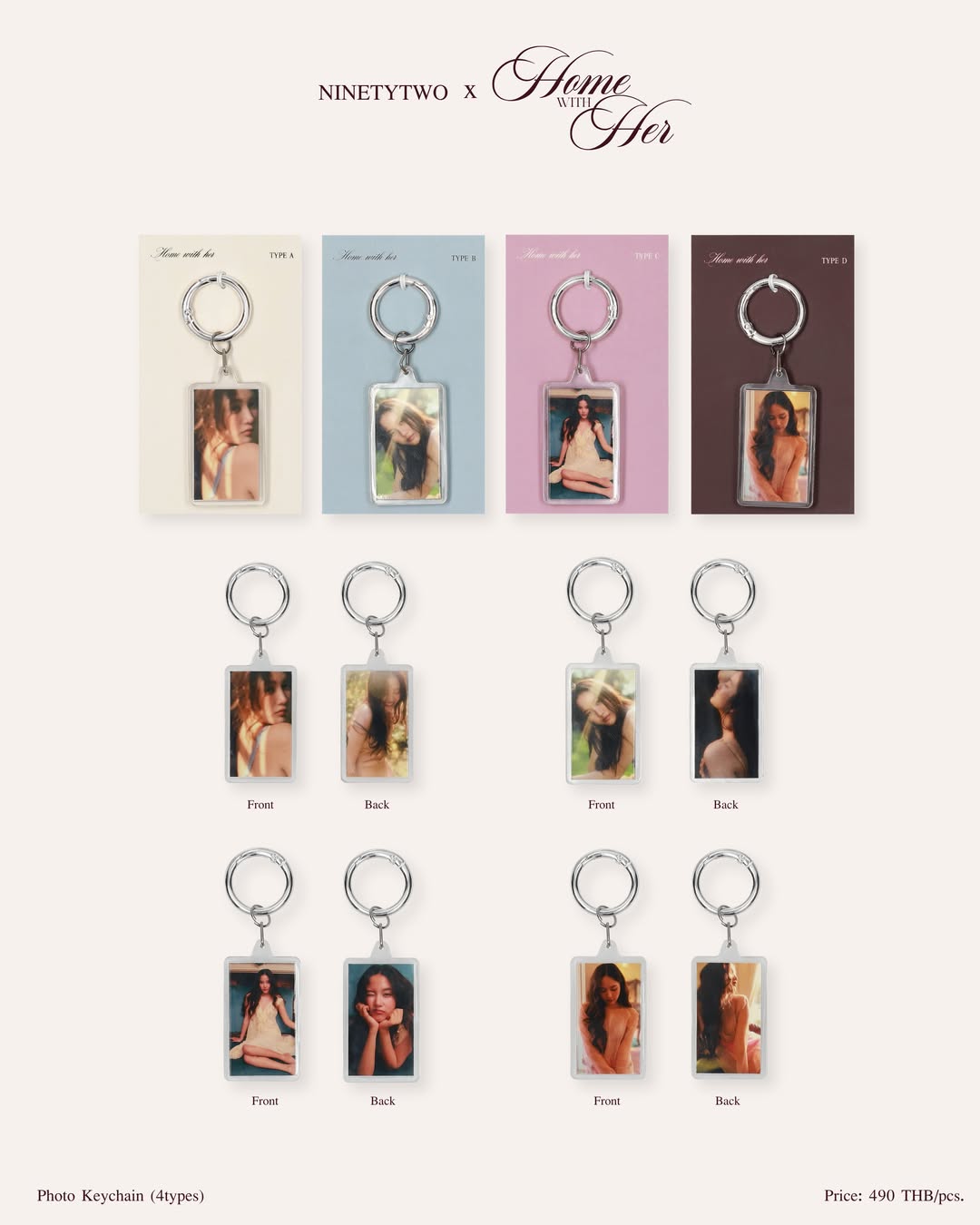 PRE-ORDER - Home with Her - Photo Keychain & & NINETYTWOO
