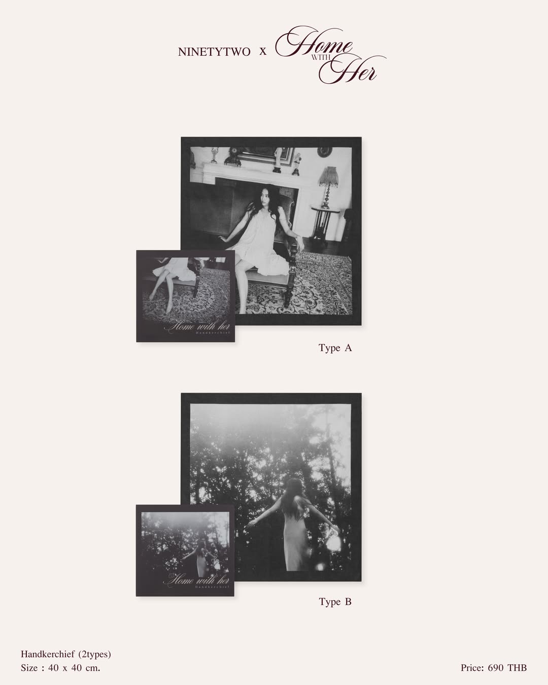 PRE-ORDER - Home with Her - Handkerchief & NINETYTWOO