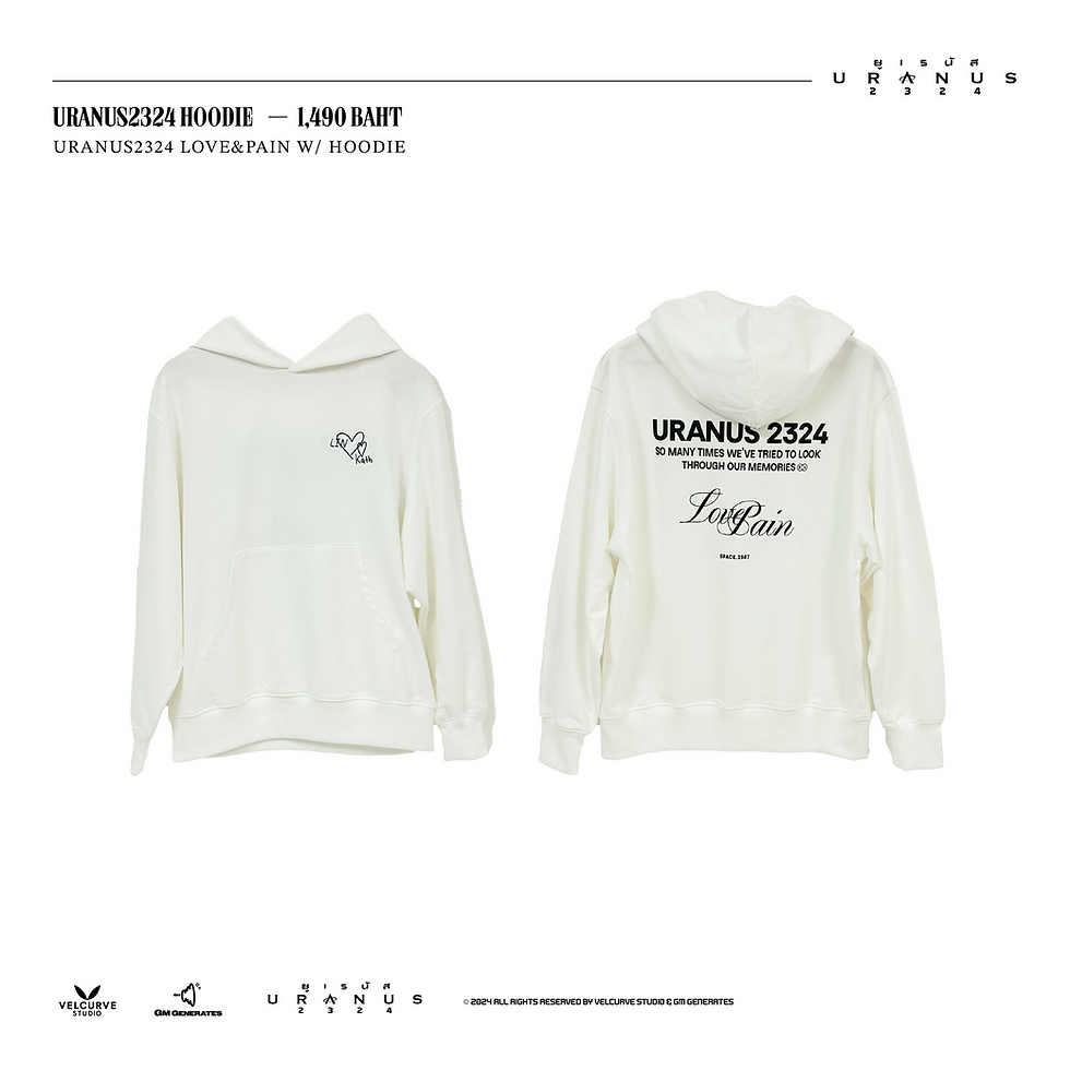 PRE - ORDER- SUDADERA BLANCA LOVE & PAIN URANUS2324