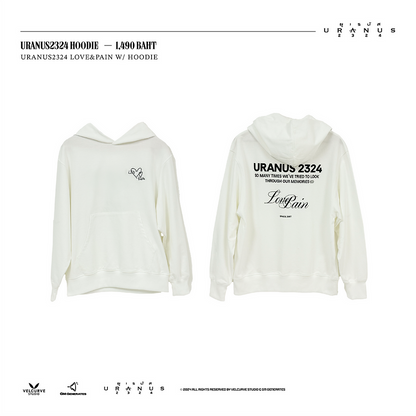 PRE - ORDER- SUDADERA BLANCA LOVE & PAIN URANUS2324