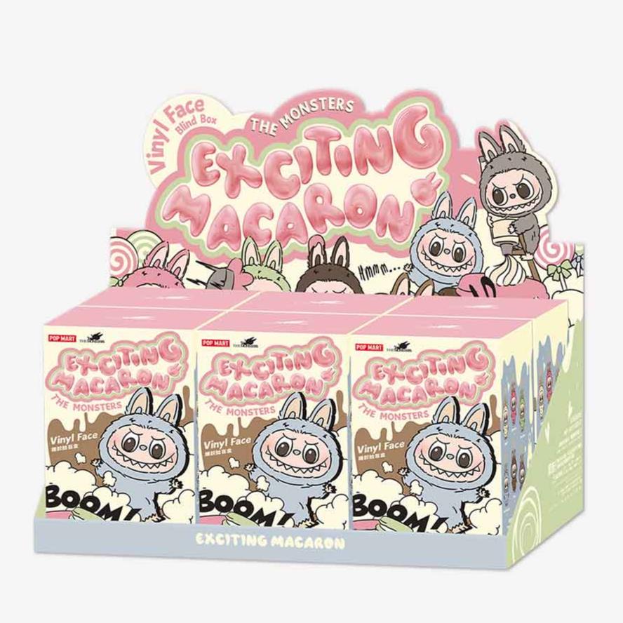 PRÉ-ENCOMENDA - 1 peça - Pop Mart Labubu The Monsters Tasty Macarons Vinyl Face Blind Box