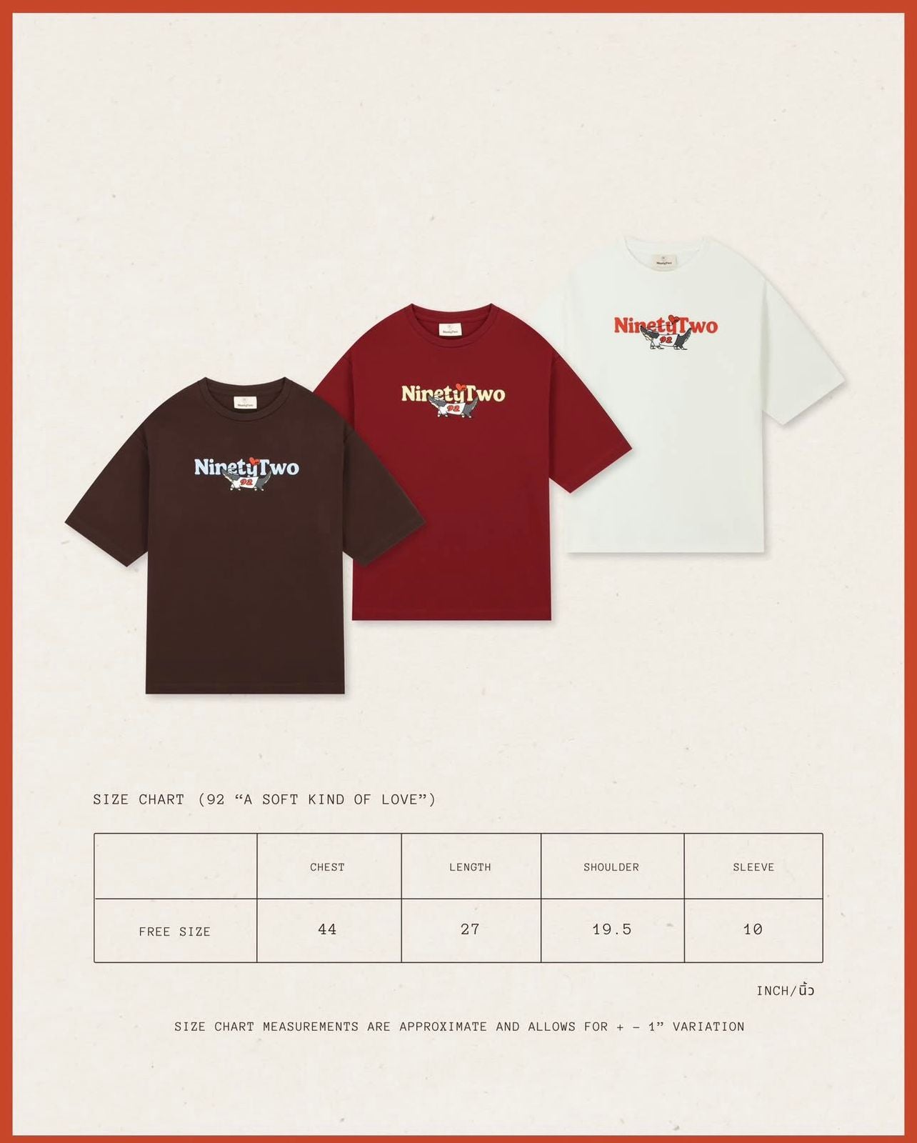 PRE-ORDER - 92 A SOFT KIND OF LOVE - TEES