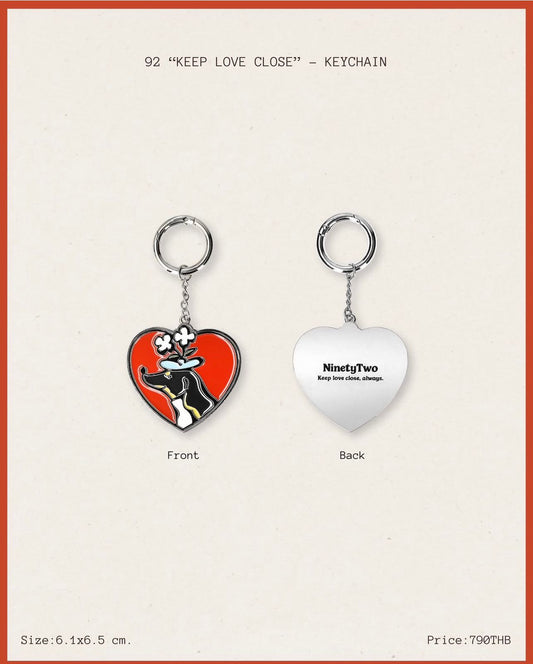 PRE-ORDER - 92 KEEP LOVE CLOSE - KEYCHAIN