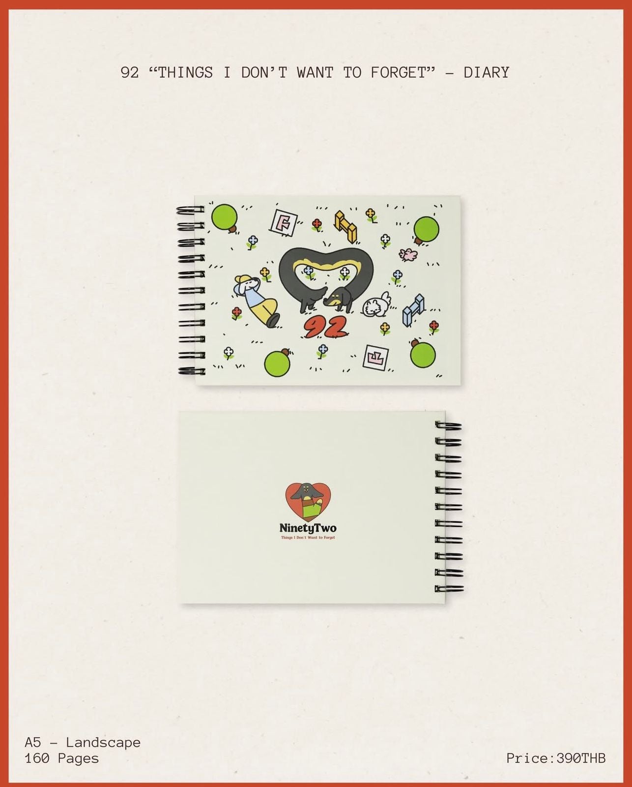 PRE-ORDER- 92 THINGS I DON'T WANT TO FORGET - DIARY