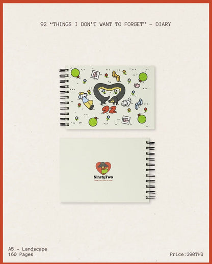 PRE-ORDER- 92 THINGS I DON'T WANT TO FORGET - DIARY