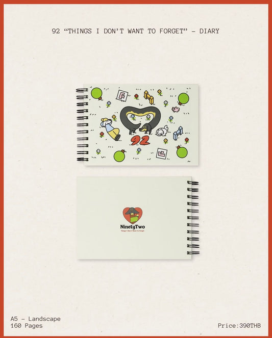 PRE-ORDER- 92 THINGS I DON'T WANT TO FORGET - DIARY