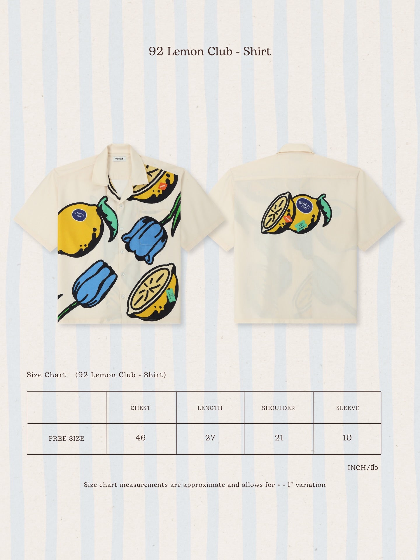 PRE-ORDER -  SHIRT 92 LEMON CLUB