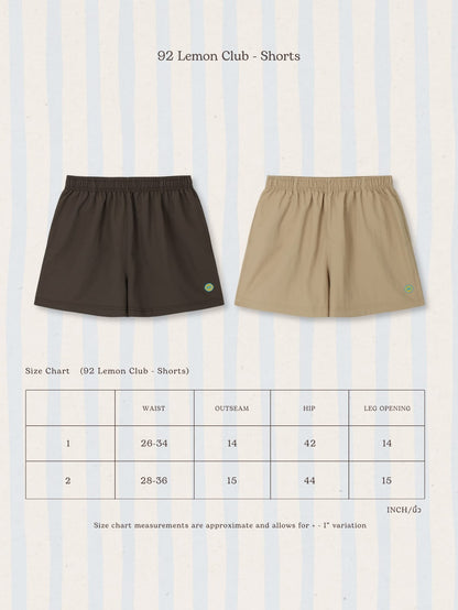PRE-ORDER - SHORTS 92 LEMON CLUB