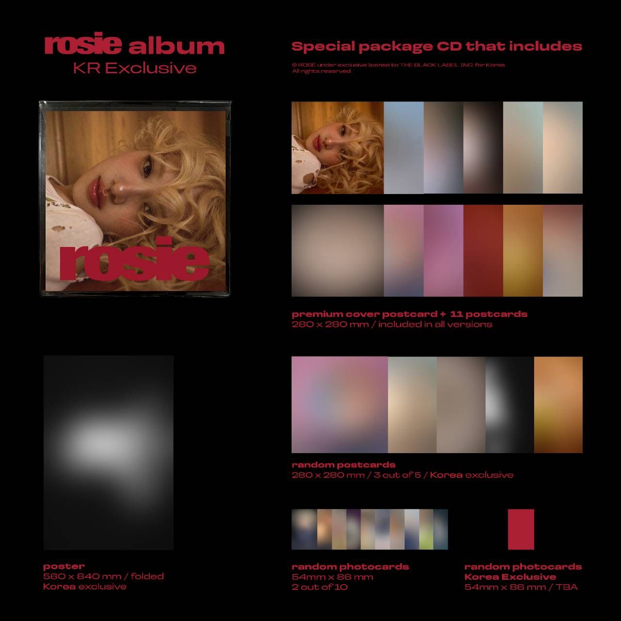 (ROSÉ) - first studio album [rosie] (KR Exclusive)- PRE-ORDER